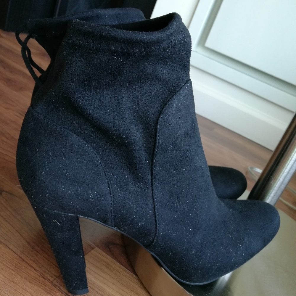 Faux Suede Charles by Charles David Black Booties